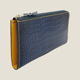 [Indigo dyed crocodile] <br>L zip long wallet<br>[Made to order]