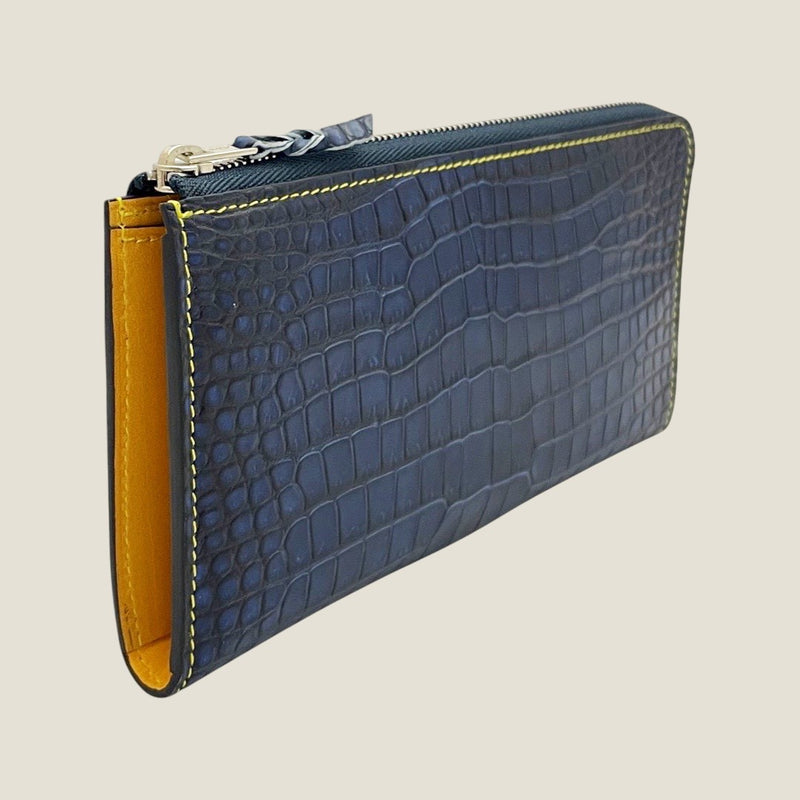 [Ai dyed crocodile] <br>L Zip long wallet