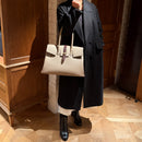 [トリヨンラグーン×クロコダイル]<br>ヴォヤージュLバッグ<br>color：トープ×ダークブラウン