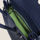 [Taurillon Lagoon x Crocodile]<br>Voyage L bag<br>color: navy