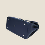 [Taurillon Lagoon x Crocodile]<br>Voyage L bag<br>color: navy