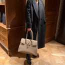 [トリヨンラグーン×クロコダイル]<br>ヴォヤージュLバッグ<br>color：トープ×トープ