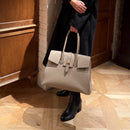 [トリヨンラグーン×クロコダイル]<br>ヴォヤージュLバッグ<br>color：トープ×トープ