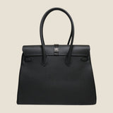 [Taurillon Lagoon x Crocodile]<br>Voyage L bag<br>color: black<br>[Scheduled to arrive in early August]
