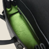 [Taurillon Lagoon x Crocodile]<br>Voyage M bag<br>color: black
