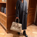 [シュリンクレザー]<br>ヴォヤージュLバッグ<br>color：トープ×トープ