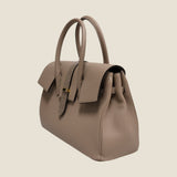[Taurillon Lagoon x Crocodile]<br>Voyage M bag<br>color: taupe x taupe