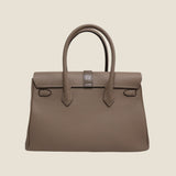 [Taurillon Lagoon x Crocodile]<br>Voyage M bag<br>color: taupe x taupe