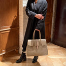 [シュリンクレザー]<br>ヴォヤージュLバッグ<br>color：トープ×トープ