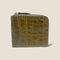 [Croco pattern leather] <br>Half L zip wallet<br> color: Khaki