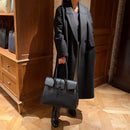 [シュリンクレザー]<br>ヴォヤージュLバッグ<br>color：ブラック