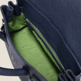 [Taurillon Lagoon x Crocodile]<br>Voyage M bag<br>color: navy