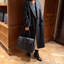 [シュリンクレザー]<br>ヴォヤージュLバッグ<br>color：ブラック