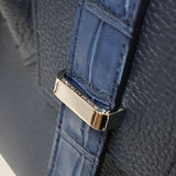 [Taurillon Lagoon x Crocodile]<br>Voyage M bag<br>color: navy