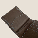 [French calf]<br>international wallet<br>color: dark brown