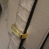 [Shrink leather x croco pattern leather]<br>Voyage L bag<br>color: taupe x taupe