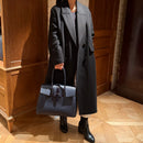 [シュリンクレザー]<br>ヴォヤージュLバッグ<br>color：ネイビー