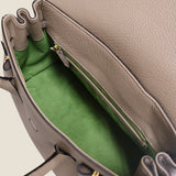 [Taurillon Lagoon x Crocodile]<br>Voyage M bag<br>color: taupe x taupe