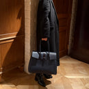 [シュリンクレザー]<br>ヴォヤージュLバッグ<br>color：ネイビー