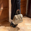 [オールシュリンクレザー]<br>ヴォヤージュLバッグ<br>color：トープ