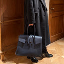 [オールシュリンクレザー]<br>ヴォヤージュLバッグ<br>color：ネイビー