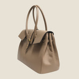 [Shrink leather x croco pattern leather]<br>Voyage L bag<br>color: taupe x taupe
