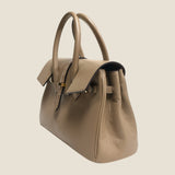 [Shrink leather x croco pattern leather]<br>Voyage M bag<br>color: taupe x taupe