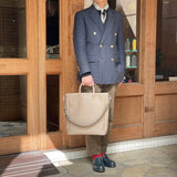 [Taurillon Lagoon]<br>parnet tote bag<br>color: taupe