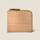 [Persimmon astringent dyeing] <br>Half L zip wallet