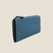 [French calf] <br>L Zip long wallet<br>color: Gene Blue