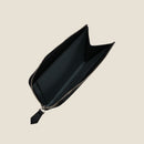 [French calf] <br>L Zip long wallet<br>color: Black
