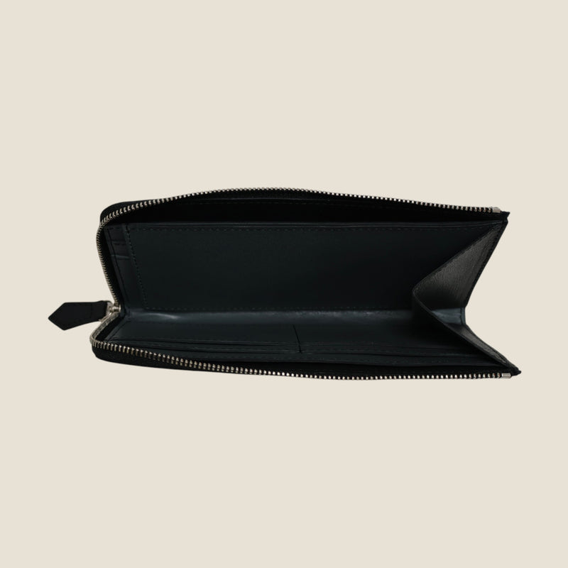 [French calf] <br>L Zip long wallet<br>color: Black