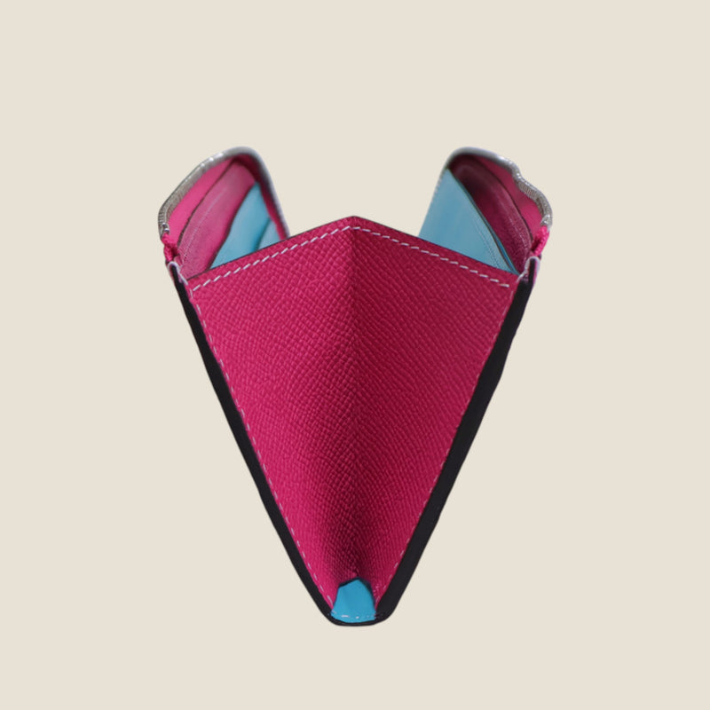 [French calf] <br>L Zip long wallet<br>color: Fuchsha pink