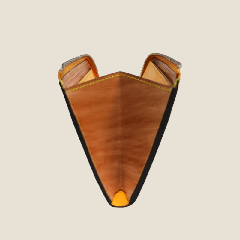 [Persimmon astringent dyeing] <br>L Zip long wallet