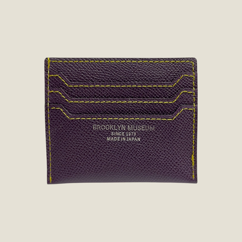[French calf] <br>Mini -snap wallet<br>color: Dark purple
