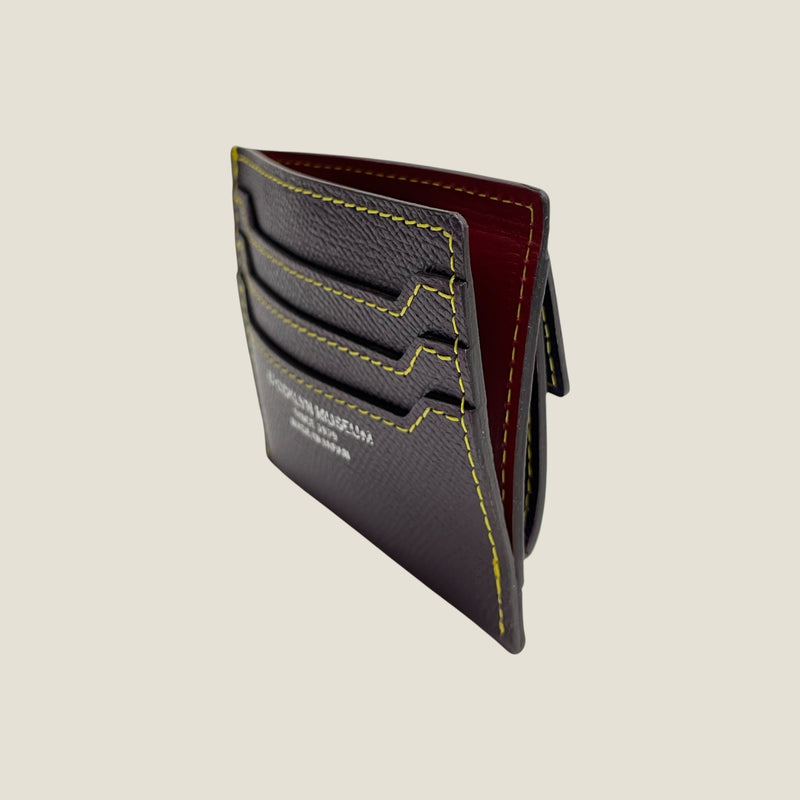 [French calf] <br>Mini -snap wallet<br>color: Dark purple