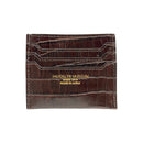 [Croco pattern leather] <br>Mini -snap wallet<br>color: Dark brown