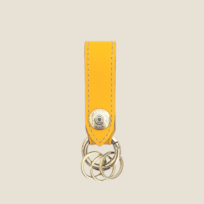 [French calf] <br>key ring<br>color: Yellow