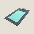 [French calf] <br>ID strap both sides vertical<br>color: Ink blue