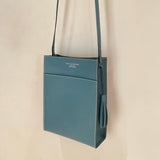 [French calf]<br>Box sacoche L<br>color: Jean blue