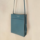 [フレンチカーフ]<br>ボックスサコッシュL<br>color：ジーンブルー