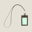 [French calf] <br>ID strap both sides vertical<br>color: Dark brown