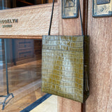 [Croc pattern]<br>Box sacoche L<br>color: khaki