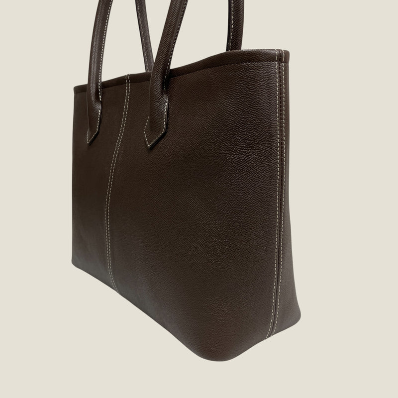 [French calf] <br>Royal tote bag<br>color: Dark brown