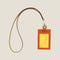[French calf] <br>ID strap both sides vertical<br>color: Orange