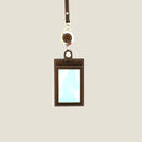 [French calf] <br>ID strap both sides vertical<br>color: Dark brown