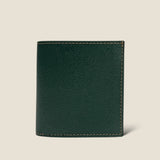 [French calf] <br>mini international wallet<br>color: dark green