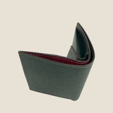 [French calf] <br>mini international wallet<br>color: dark green