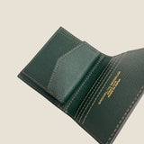 [French calf] <br>mini international wallet<br>color: dark green