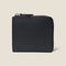 [French calf] <br>Half L zip wallet<br>color: Black